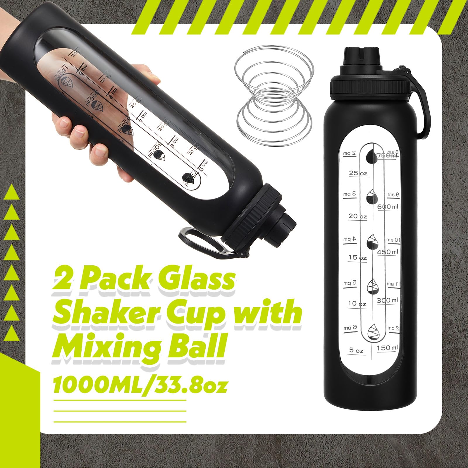 Two stainless steel shaker balls for LemonRoad glass shaker bottles