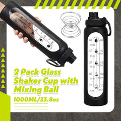 Two stainless steel shaker balls for LemonRoad glass shaker bottles