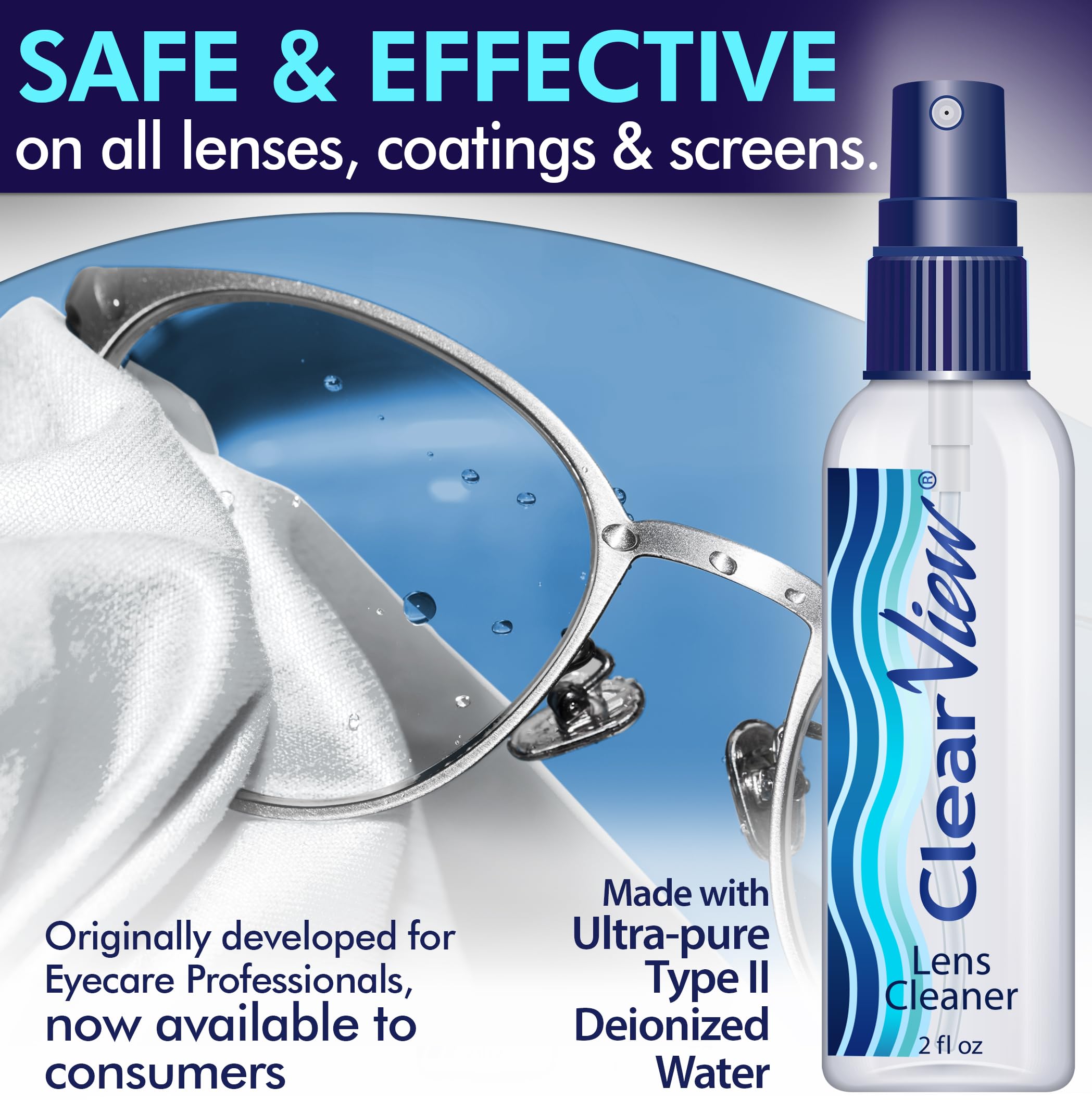 8 oz lens cleaner spray bottle