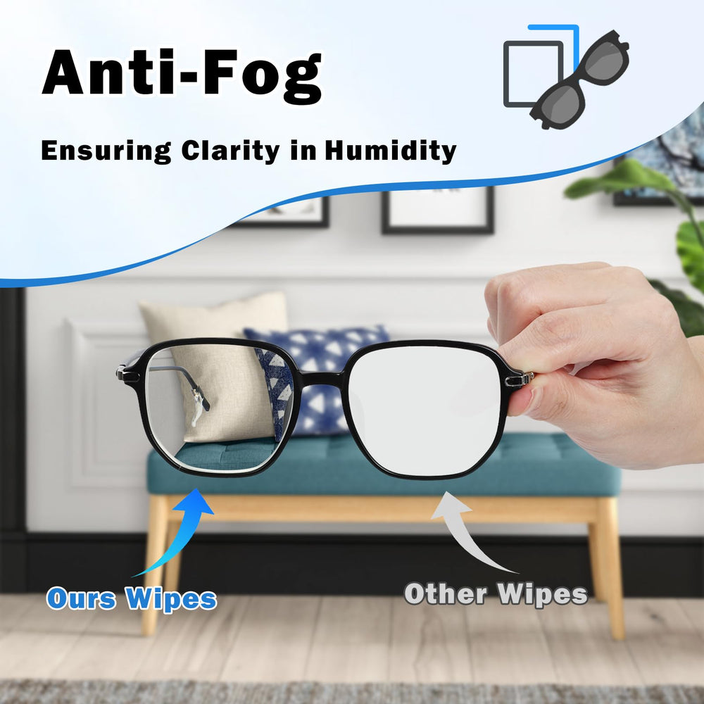 Lens cleaning wipes for eyeglasses