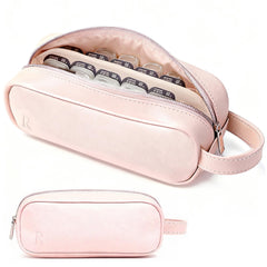 Portable daily contact lens organizer case in waterproof PU leather