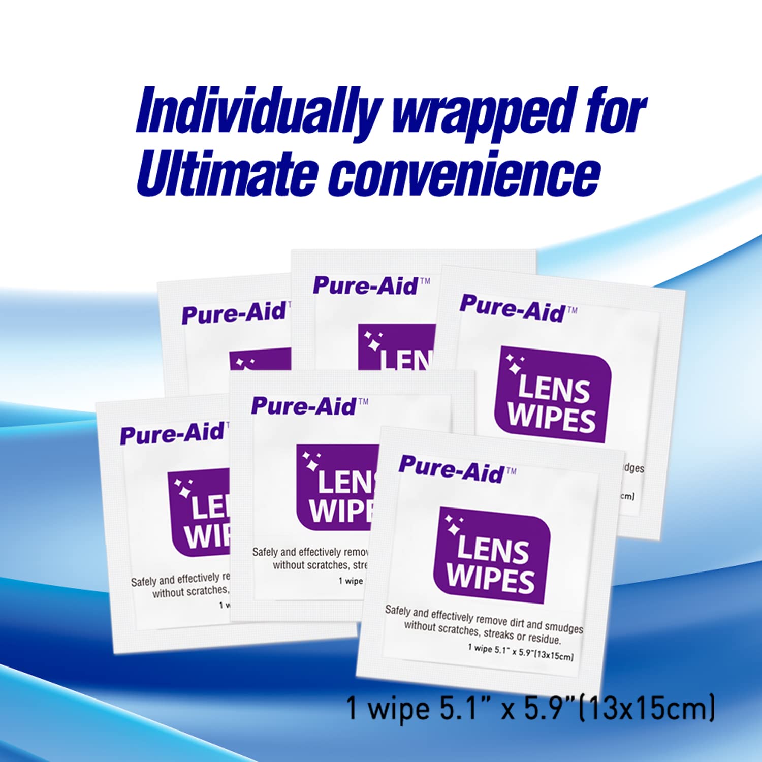 Close-up of Lens Wipes cleaning a lens