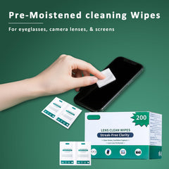Lens wipes for glasses and sunglasses