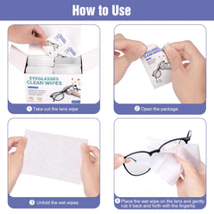 Lens wipes for eyeglasses, cameras, and screens