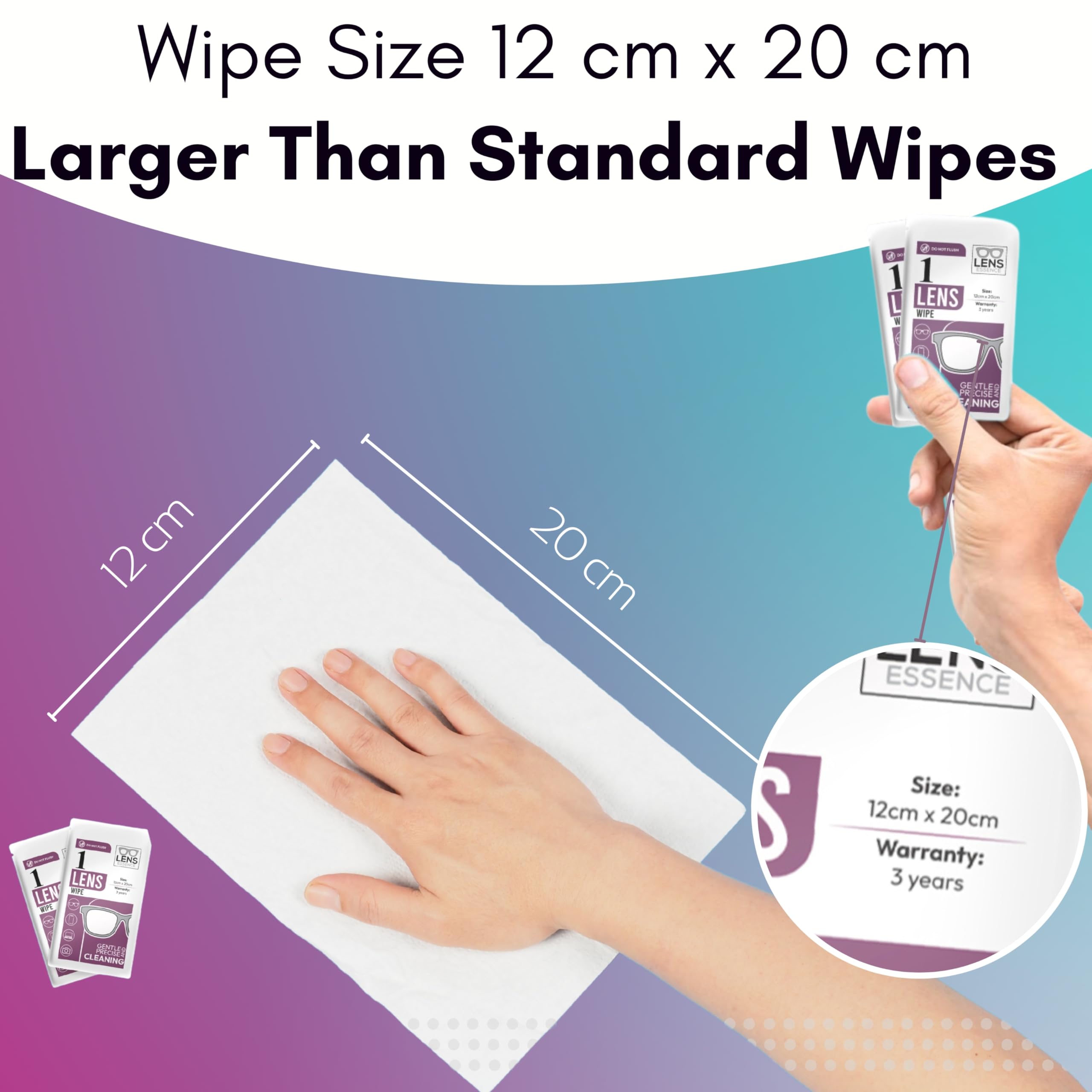 Phone screen cleaning with LensEssence wipes
