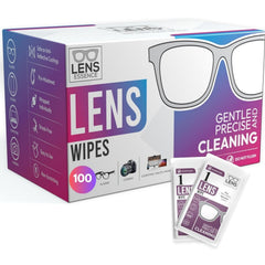 LensEssence 100 count wipes pack front view