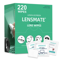 Lensmate 220-count wipes packaging