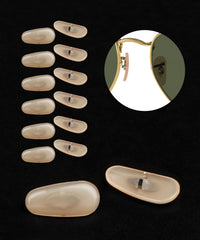LenzProse 6 Pairs Beige Silicone Nose Pads for Ray-Ban Aviator RB3025 RB3362 – Clip-On Mount