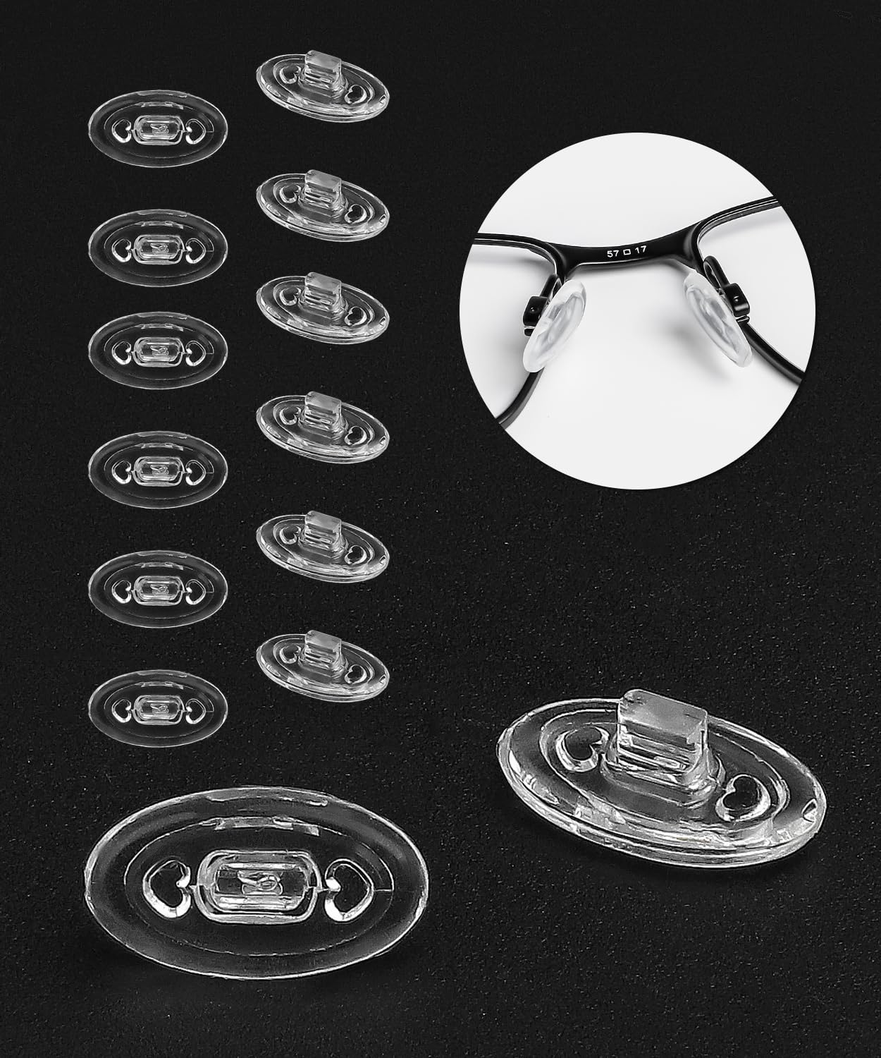 LenzProse 6 Pairs nose pads for Oakley and Maui Jim, close-up fit