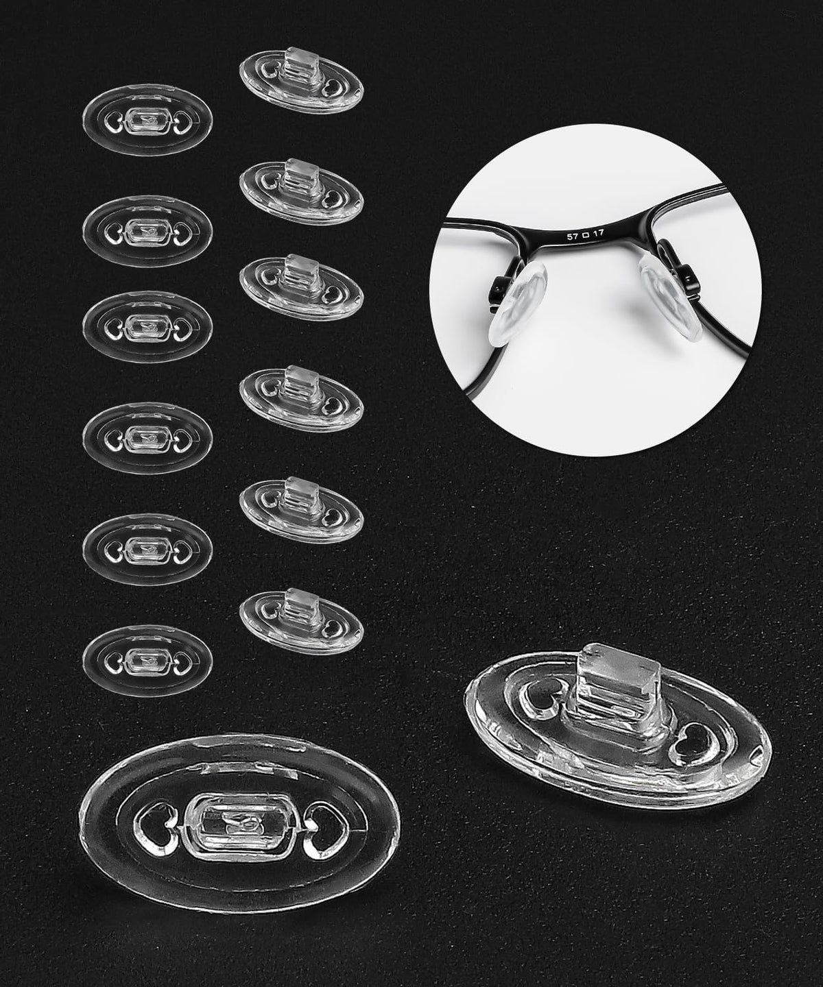 LenzProse 6 Pairs nose pads for Oakley and Maui Jim, close-up fit