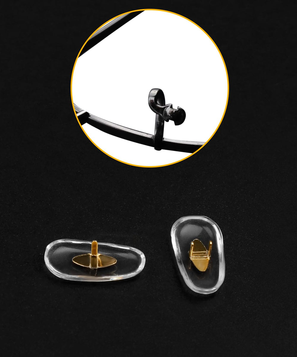 Gold silicone nose pads for Ray-Ban Aviator and Clubmaster frames
