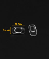 Nose pads close-up showing silicone rubber material