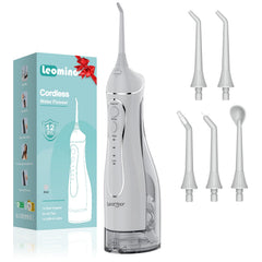Leominor water dental flosser gray front view
