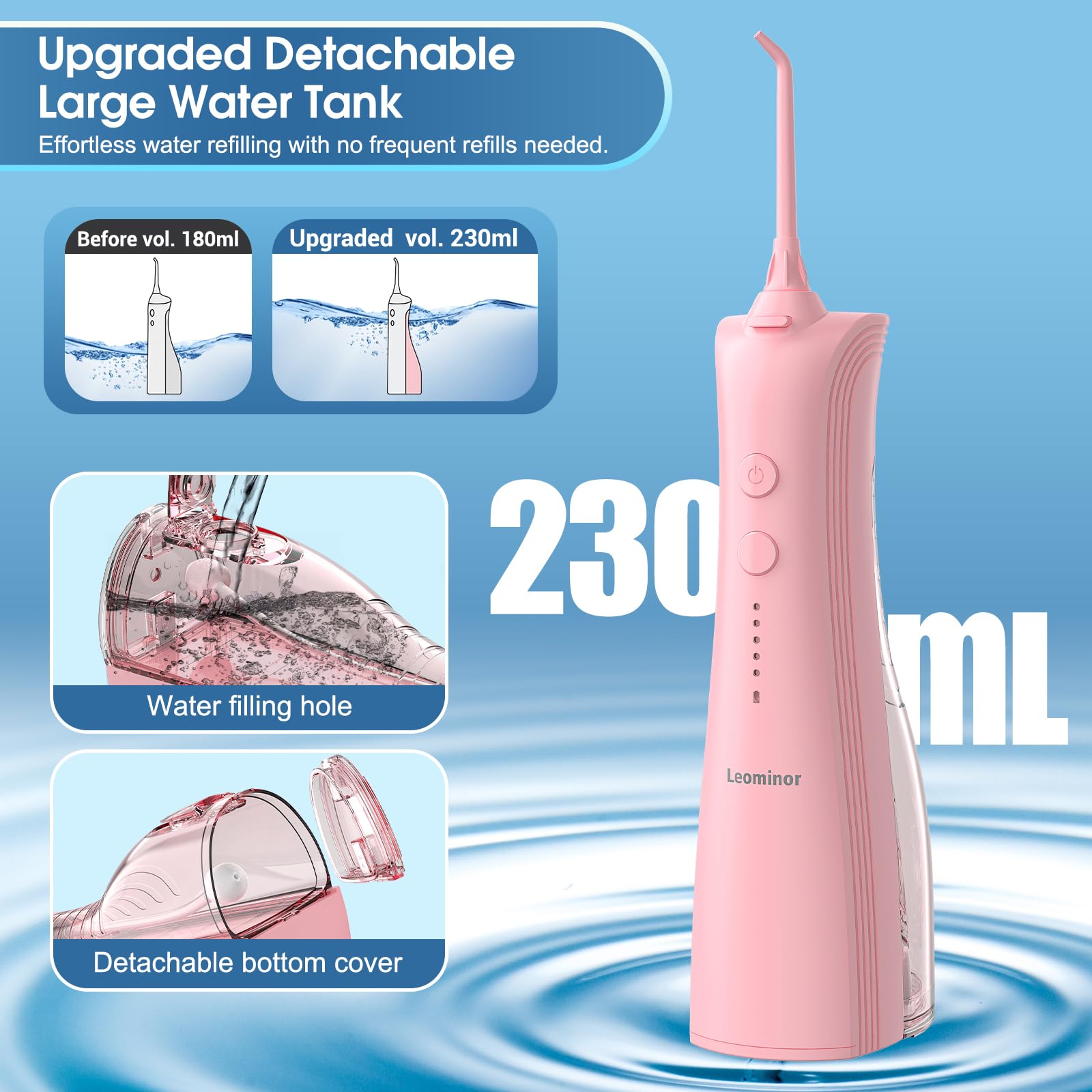 Battery and charging port of Leominor pink flosser