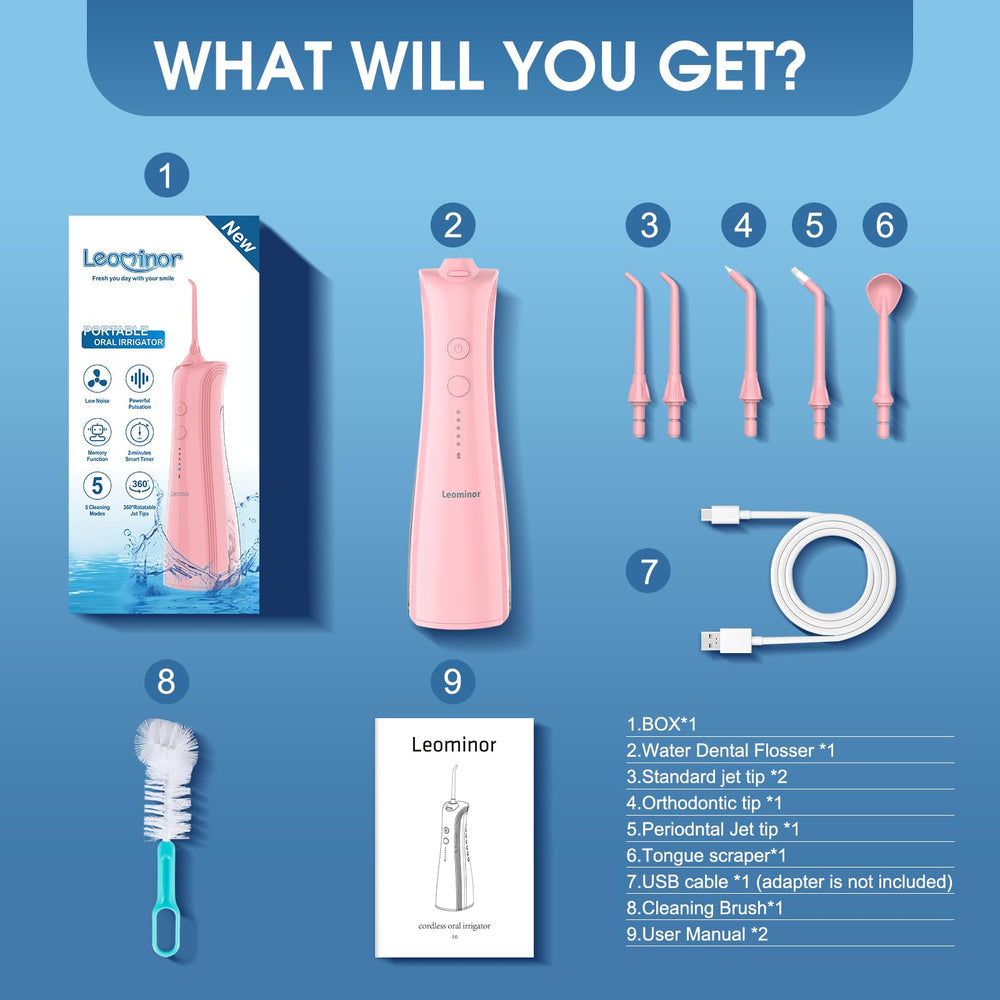 Leominor pink dental flosser gift idea