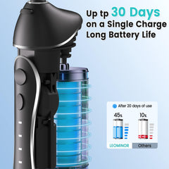 IPX7 waterproof portable dental irrigator for bathroom and travel