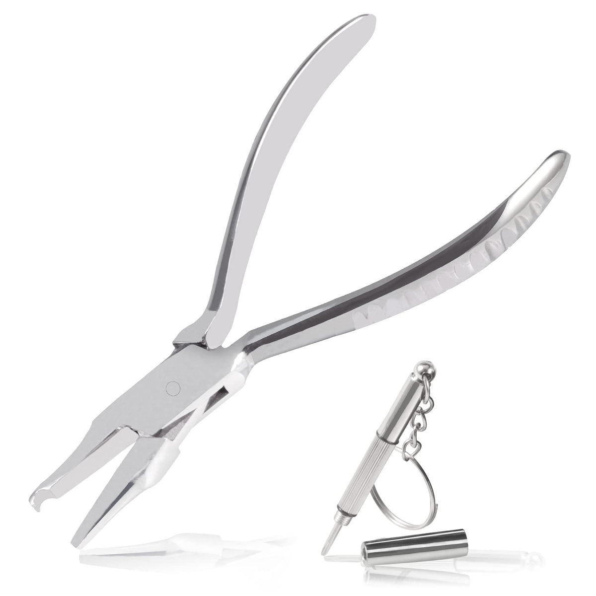 LEONTOOL 6-Inch Nose Pad Pliers with Screwdriver – front view