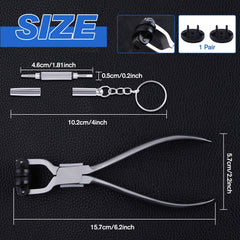 Close-up of spring-loaded pliers for astigmatism axis
