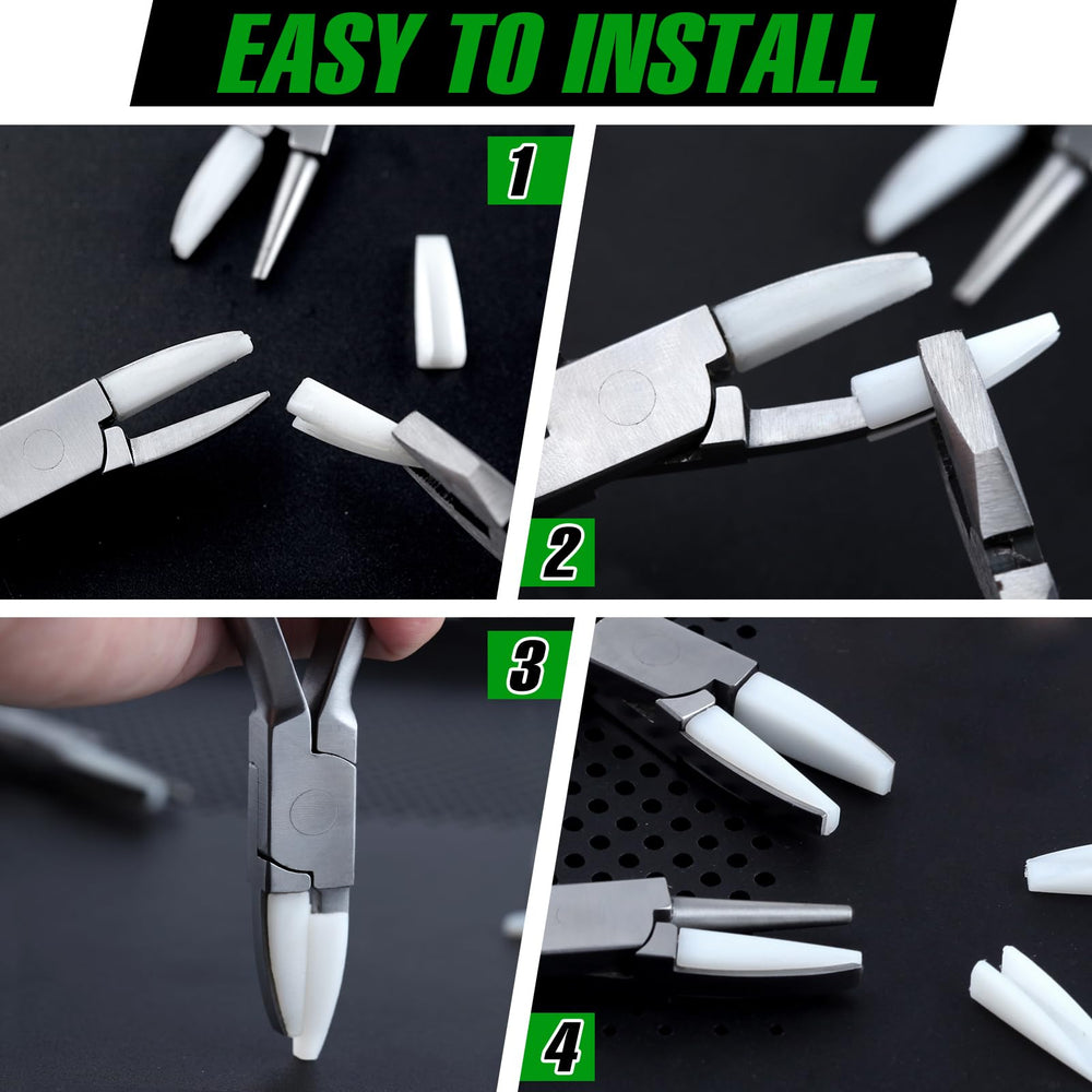 Close-up of nylon jaw wear-resistant material