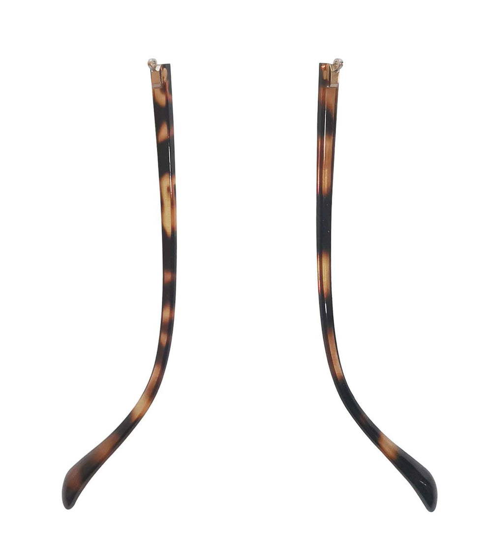 Leopard print replacement temple arms with screws
