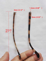 Close-up of leopard print glasses temple arms