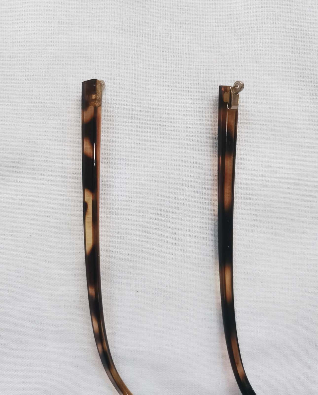 DIY eyeglass frame leg kit with leopard print arms