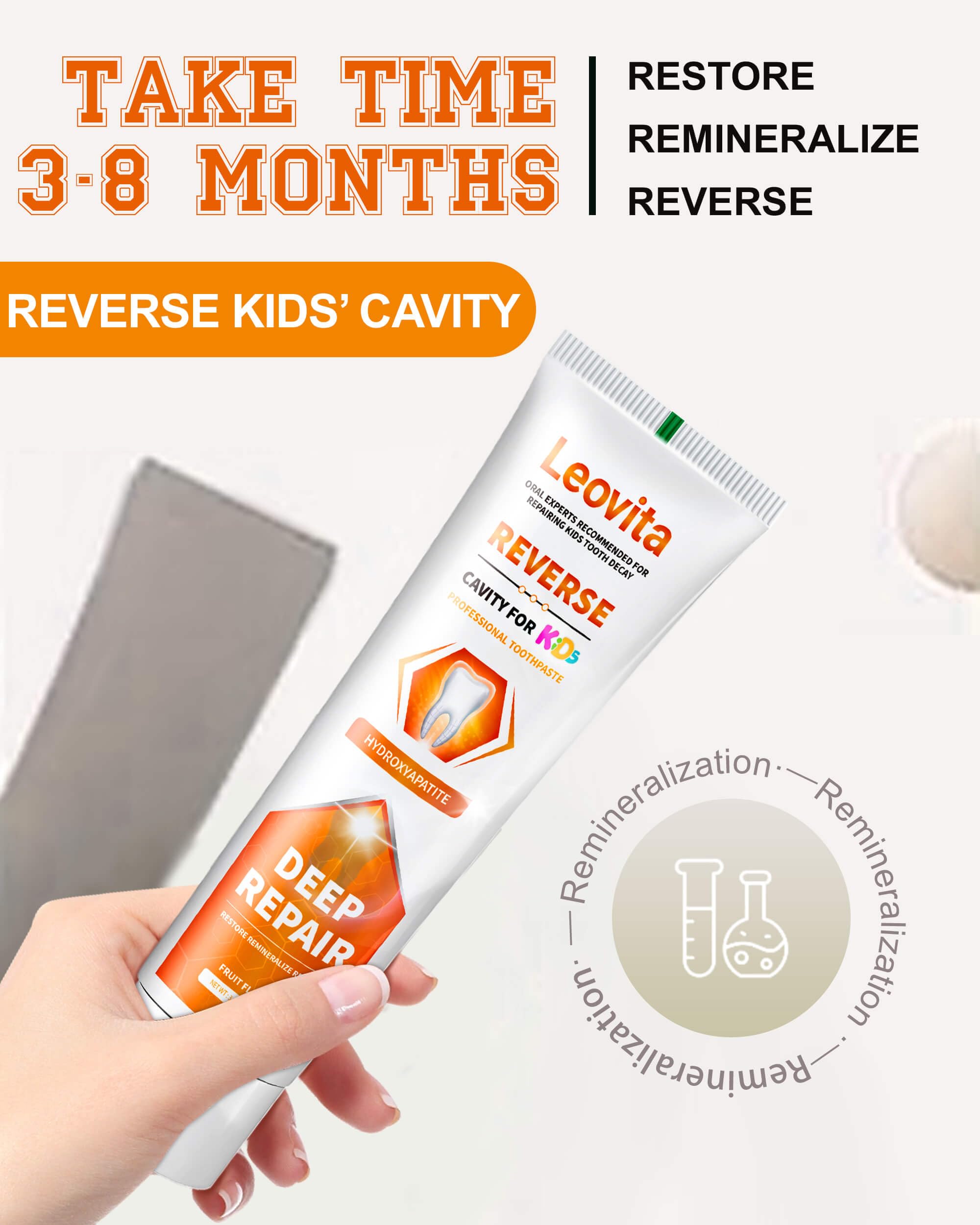 Baby and toddler brushing teeth with Leovita toothpaste
