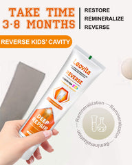 Baby and toddler brushing teeth with Leovita toothpaste