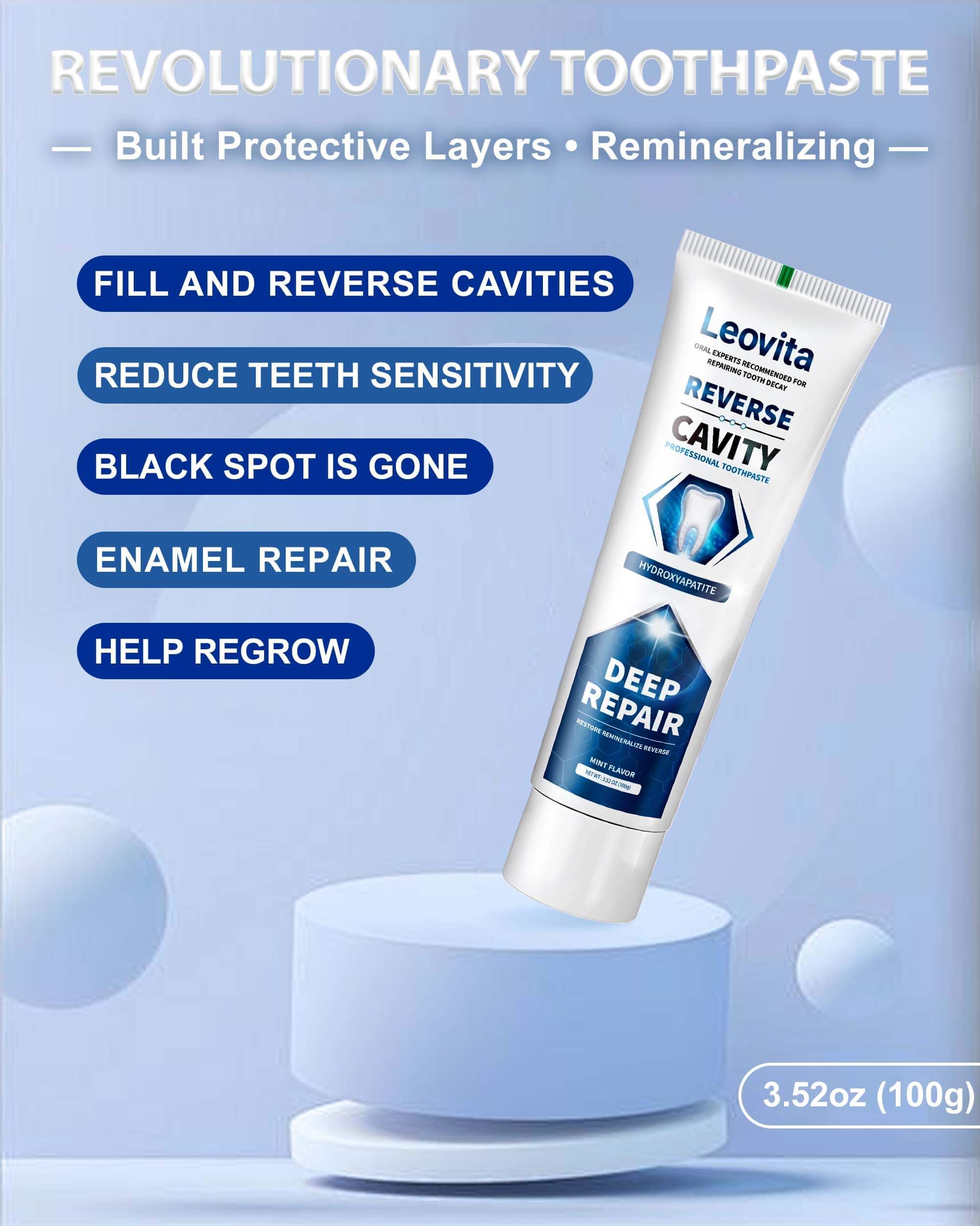 Close-up of Leovita toothpaste texture