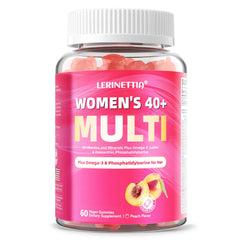 Lerinettia 40+ women multivitamin gummies with Omega-3 label