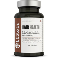 LES Labs Hair Health bottle with capsules