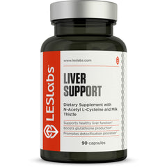 LES Labs Liver Support bottle front for daily detox support and easy integration