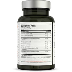 LES Labs Liver Support bottle label closeup highlights ingredients responsibly sourced for liver health