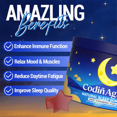 Close-up of fruity-flavored sleep gummies