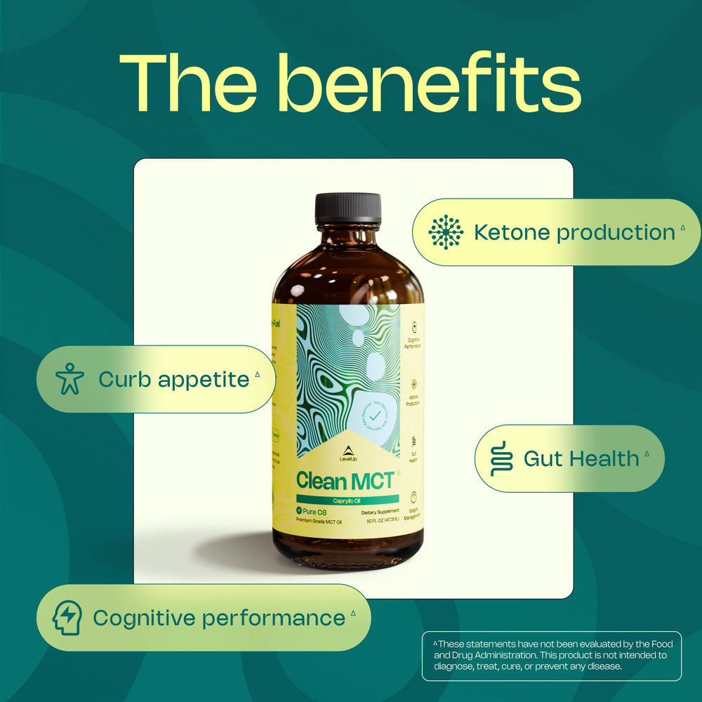 Energy and focus benefits from LevelUp Clean MCT Oil