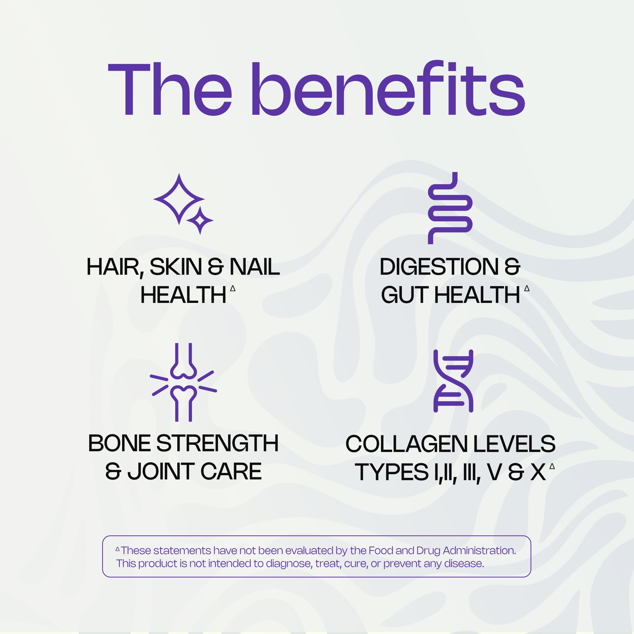 Ingredients: biotin, glucosamine, MSM and hyaluronic acid