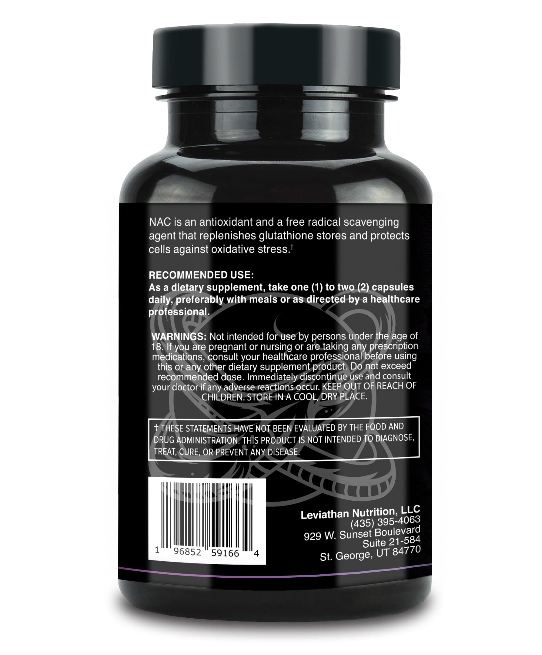 Capsules and bottle in-hand usage of Leviathan NAC