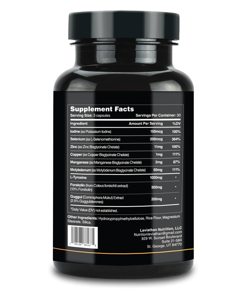Leviathan Thyroid Support bottle with USA-made label
