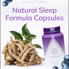 Levium Sleep Formula bottle label close-up