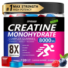 Bottle of LFXZSGSG Creatine Gummies 8000mg – 120 gummies