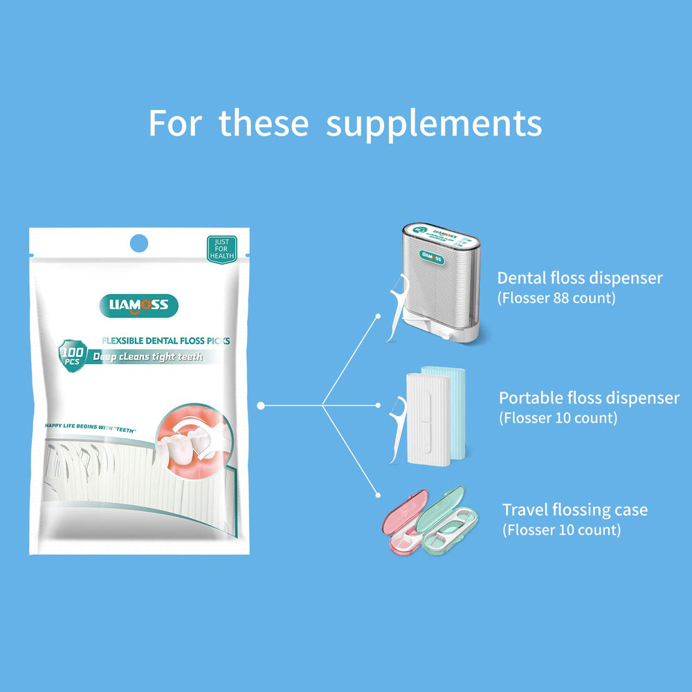 Pack of 188 floss sticks for LIAMOSS floss dispenser