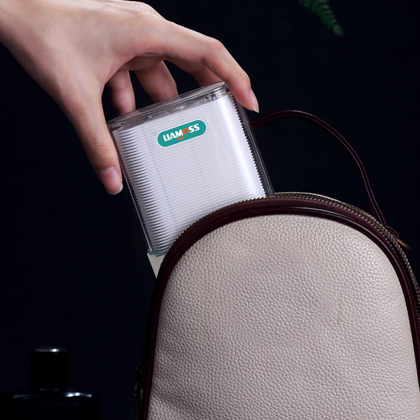LIAMOSS transparent floss dispenser ready for refill