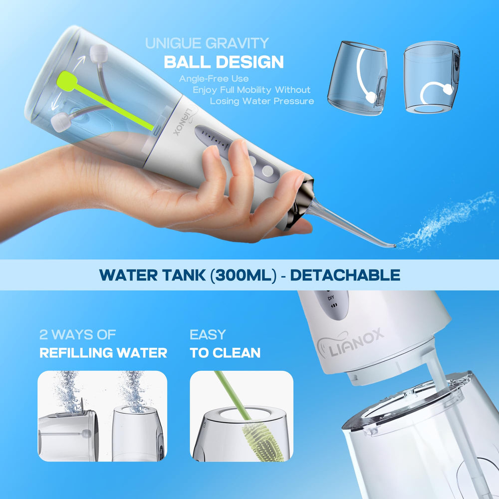 USB charging and travel-friendly design of Lianox flosser