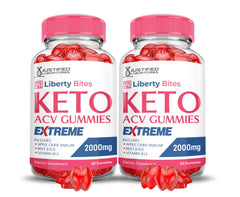 Justified Laboratories Liberty Bites Keto ACV Gummies bottle on white background