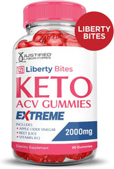 Close-up of Liberty Bites Keto ACV Gummies showing gummy texture