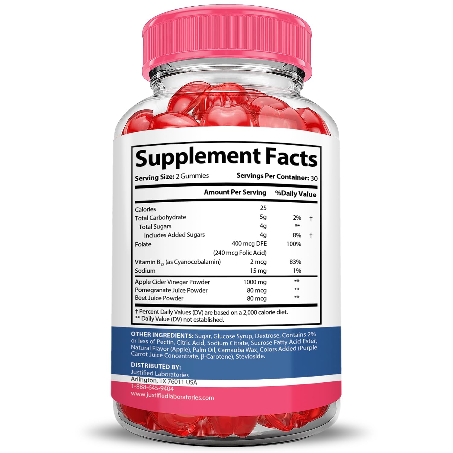 Vitamin B12 and ingredients on label
