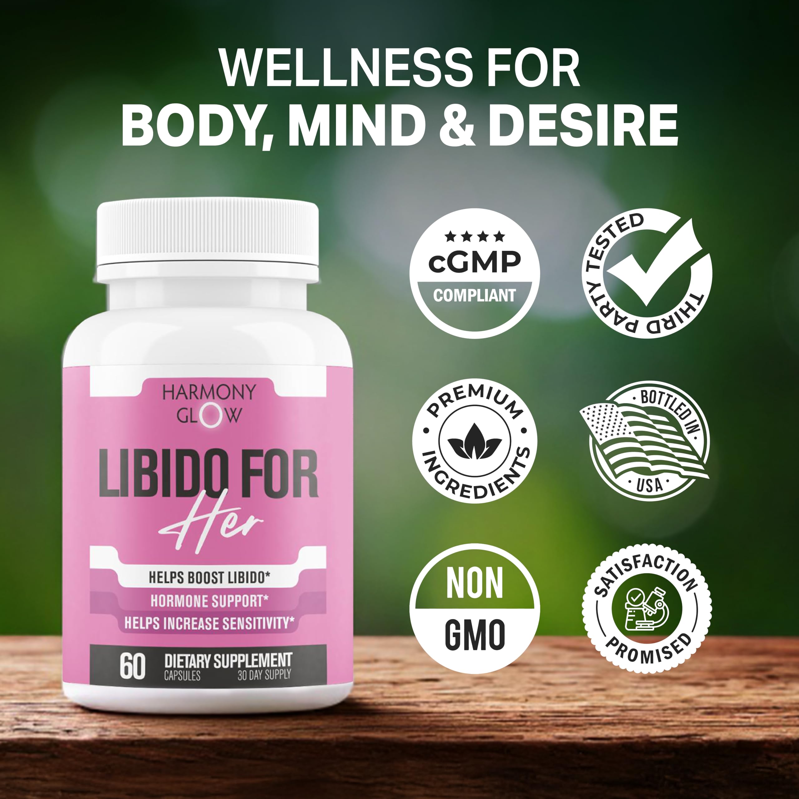 Libido for HER packaging on a clean surface