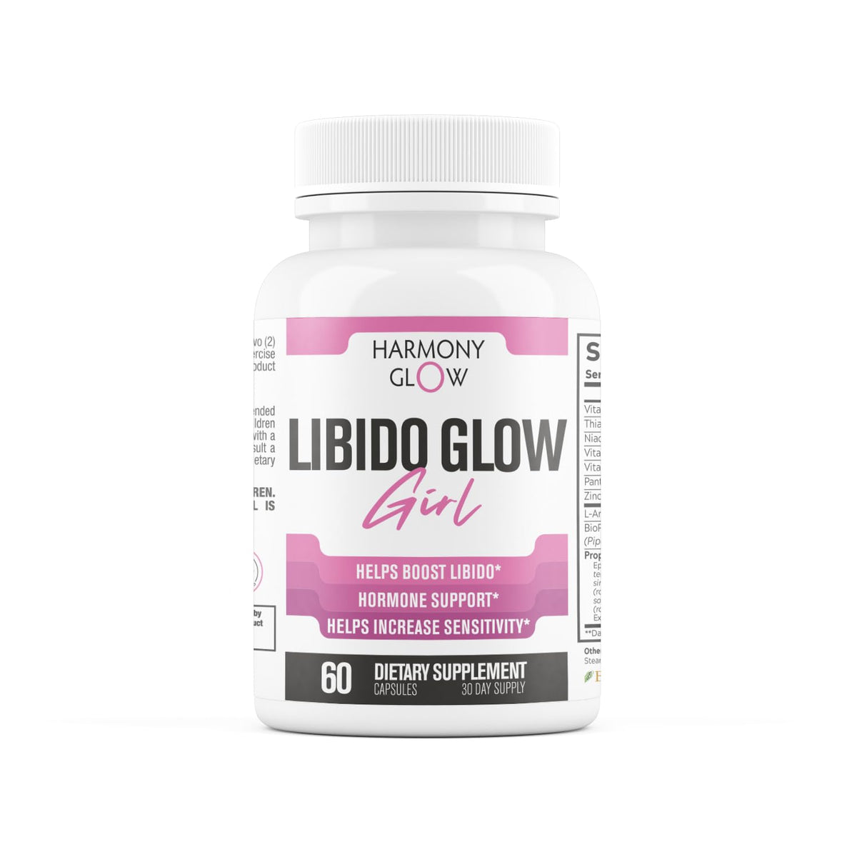 Libido Glow Girl bottle and packaging on a clean background
