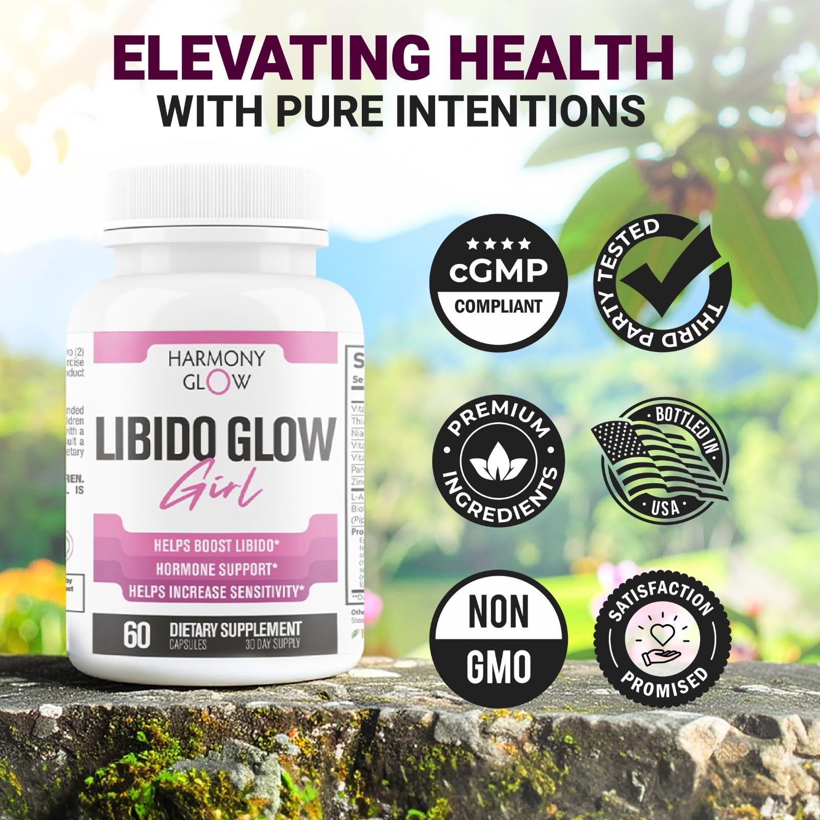 Natural ingredients arranged with a wooden backdrop