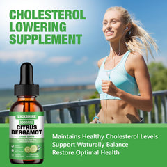 Close-up of Lickshine Citrus Bergamot liquid drops bottle